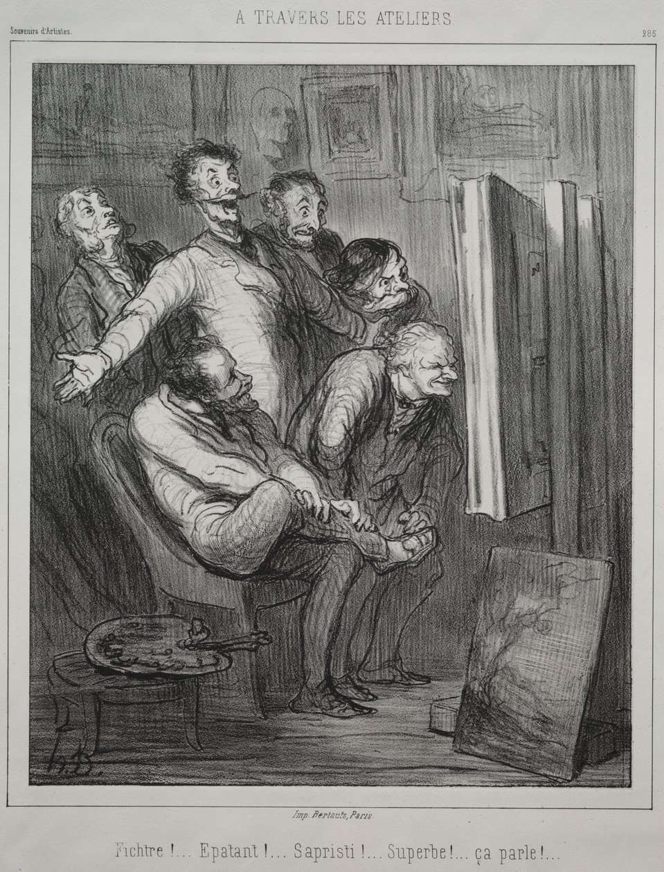 Przez studia autorstwa Honoré Daumier