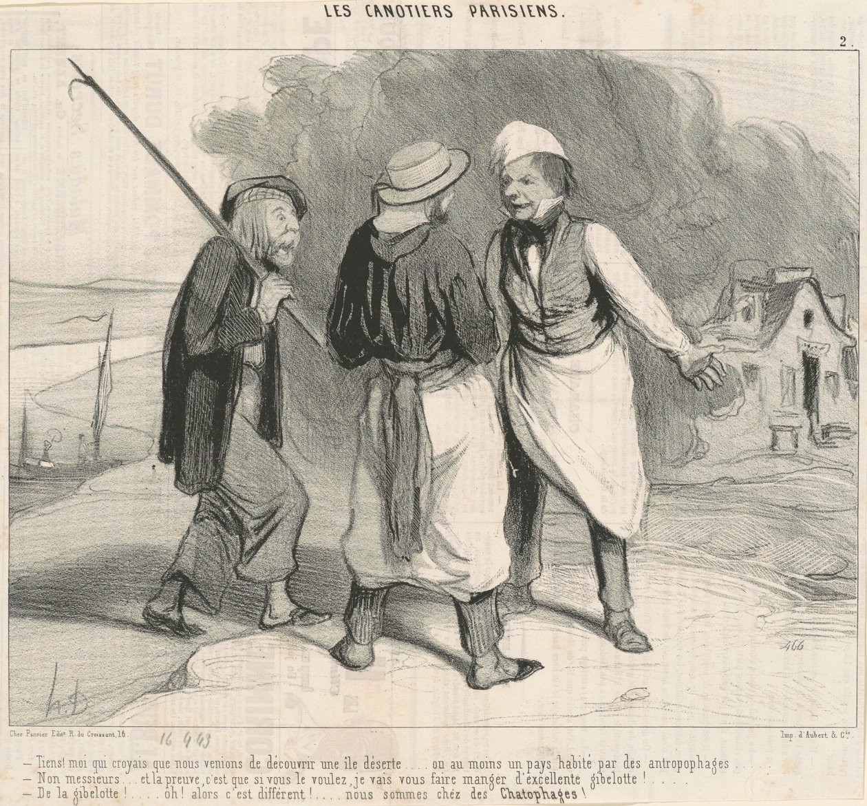 Tutaj! Myślałem, że właśnie odkryliśmy... autorstwa Honoré Daumier