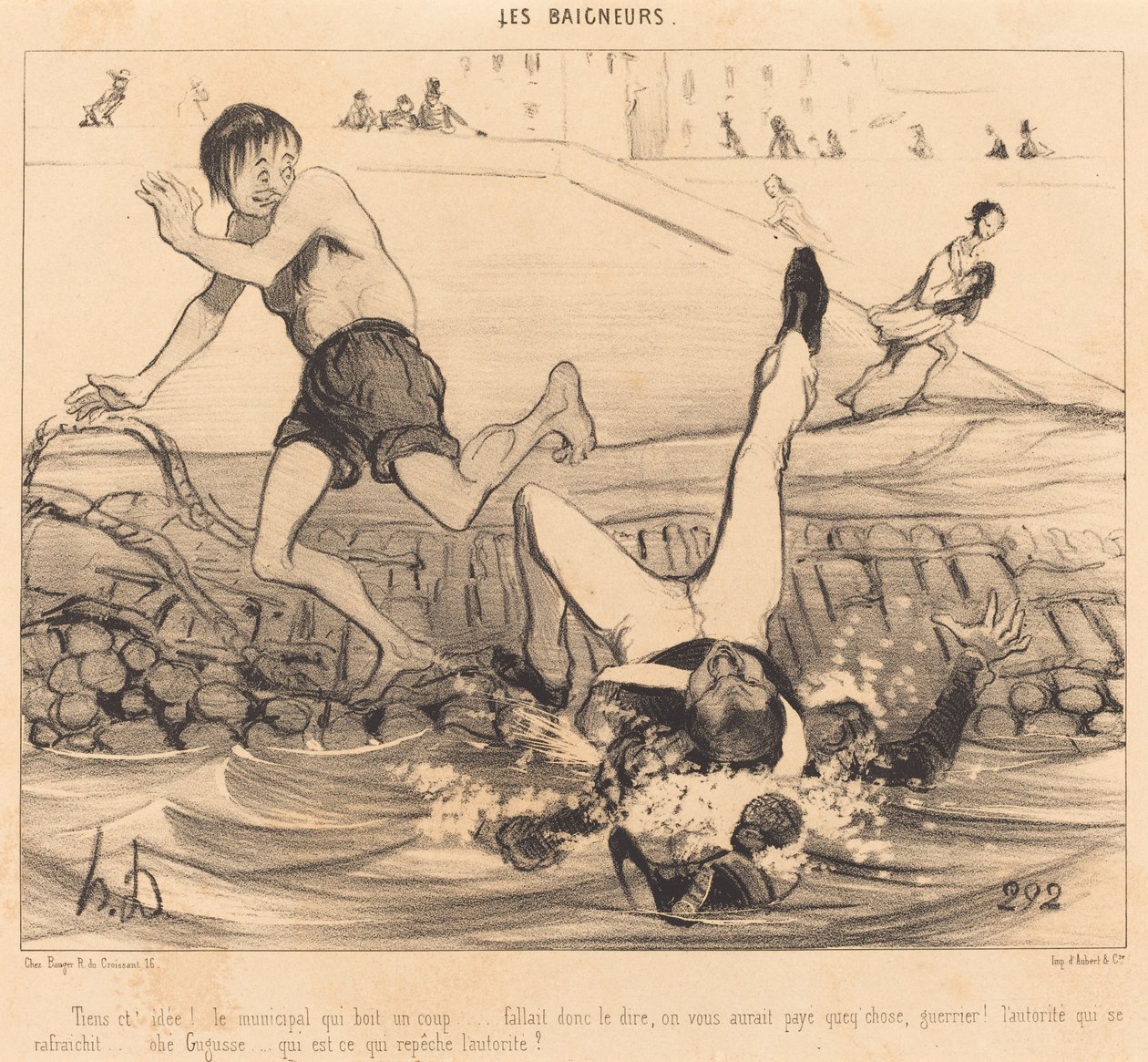 Oto Twój pomysł! Gmin, który pije kieliszek... autorstwa Honoré Daumier