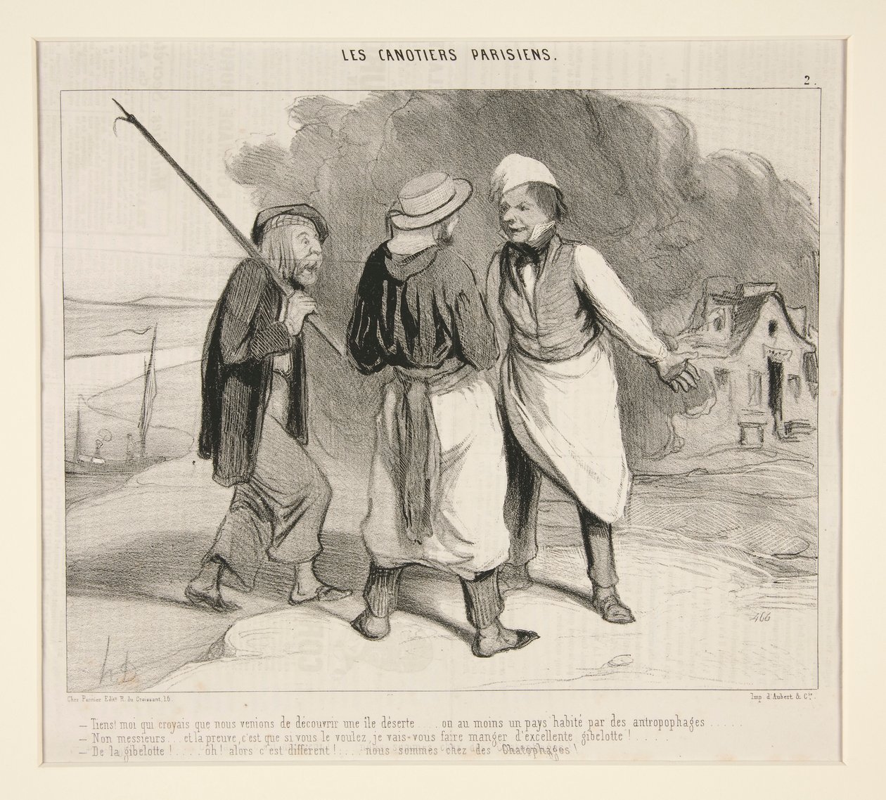 Tutaj! ja, która myślała, że ​​właśnie odkryliśmy bezludną wyspę autorstwa Honoré Daumier