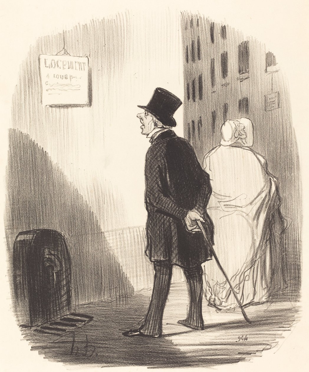 Oto znak, że moja żona przeszła... autorstwa Honoré Daumier