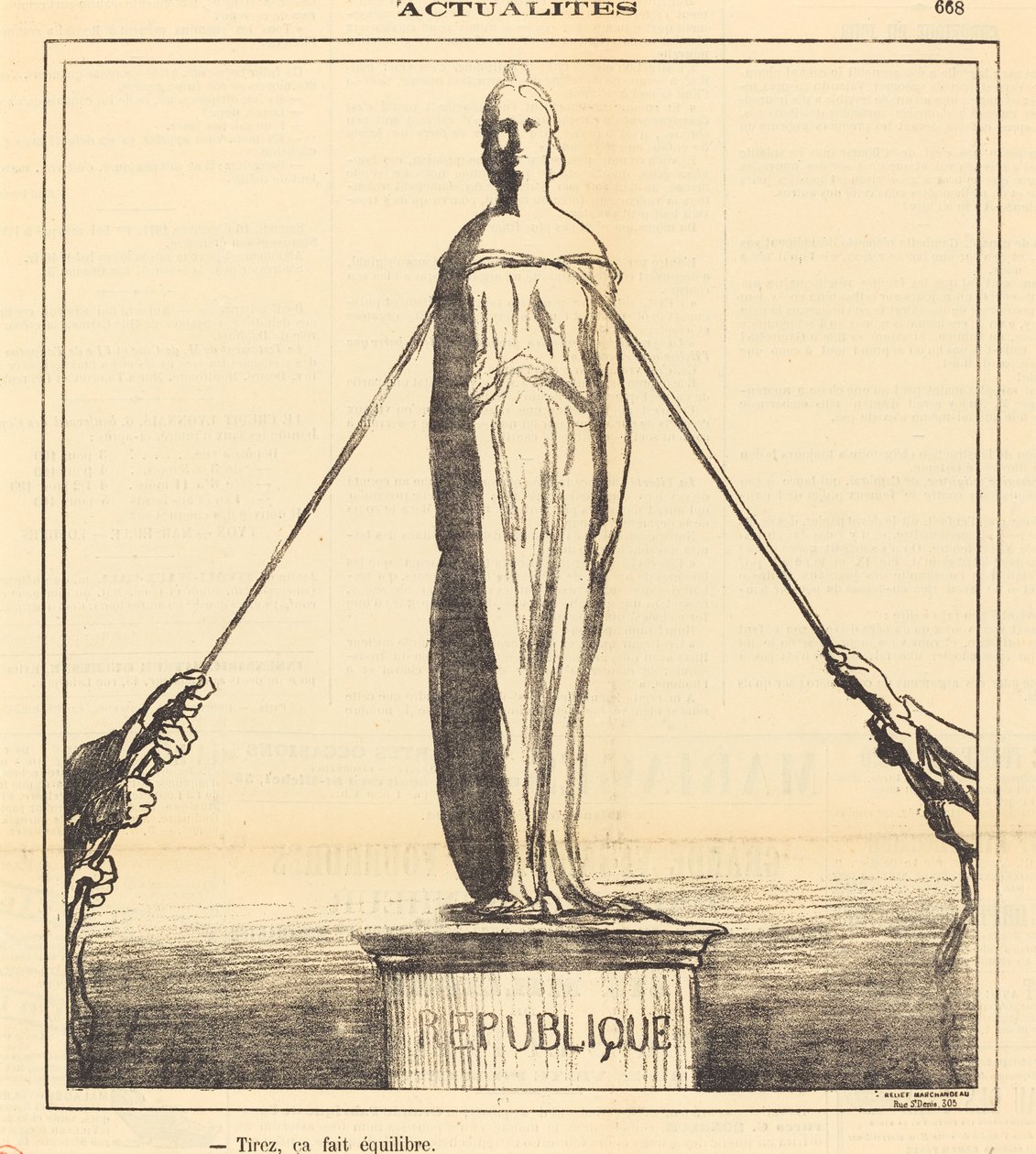 Strzelaj, balansuje autorstwa Honoré Daumier