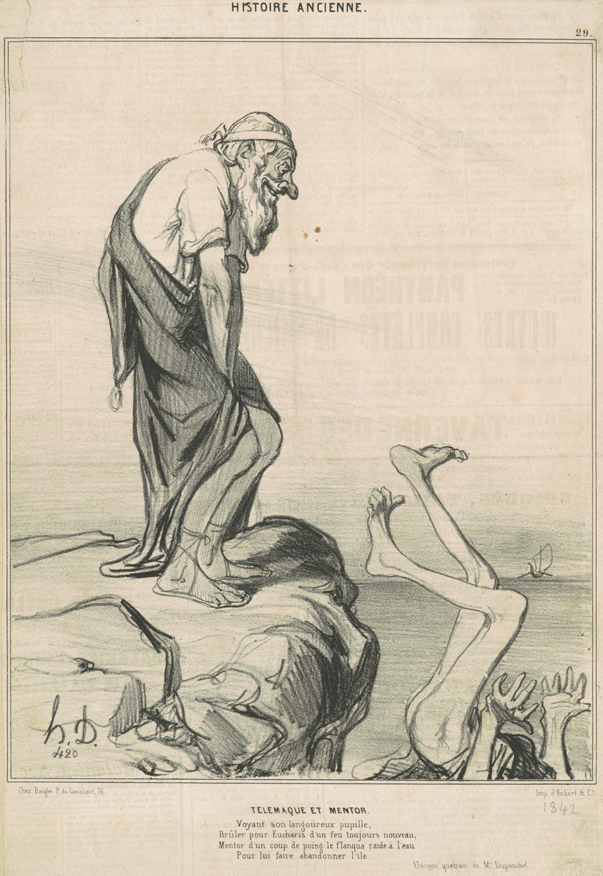 Telemach i Mentor autorstwa Honoré Daumier