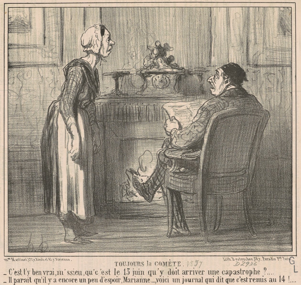 Zawsze kometa autorstwa Honoré Daumier