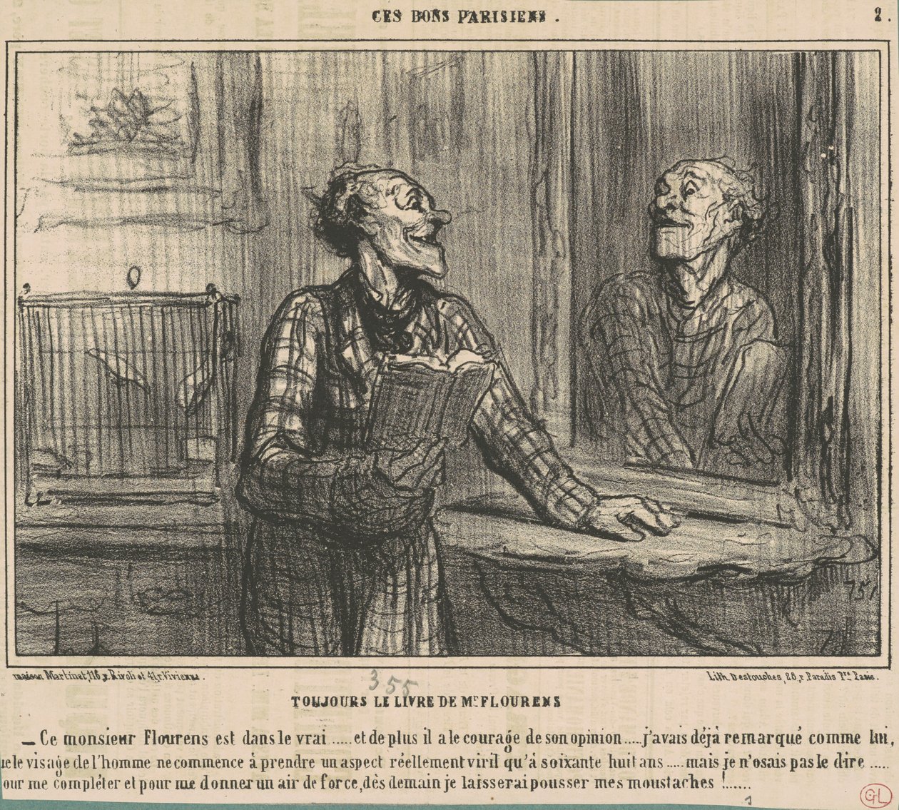 Jeszcze książka M. Flourens autorstwa Honoré Daumier