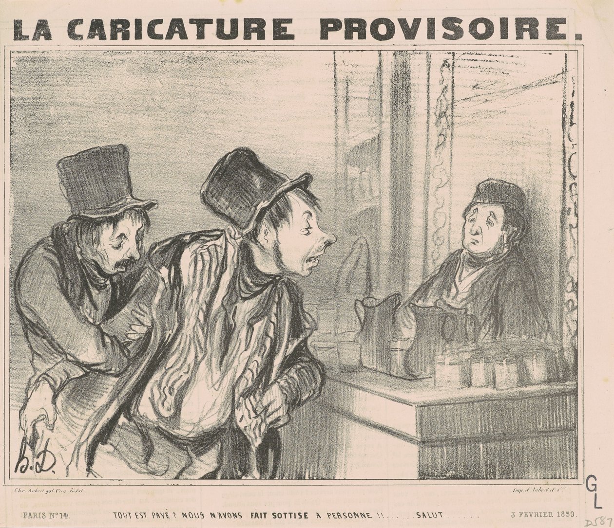 Wszystko jest opłacone? Zrobiliśmy tylko... cześć autorstwa Honoré Daumier