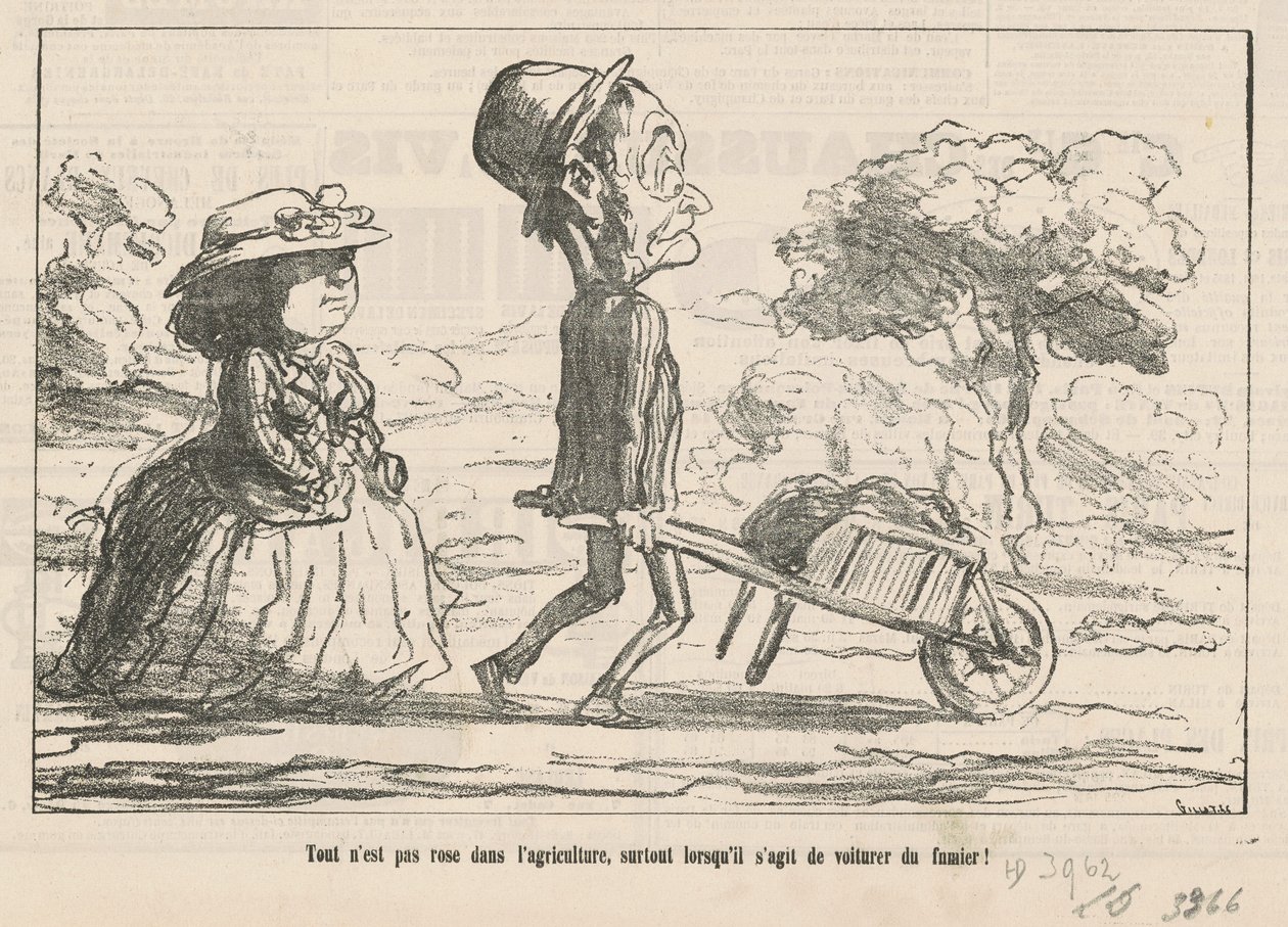 W rolnictwie nie wszystko jest różowo... autorstwa Honoré Daumier