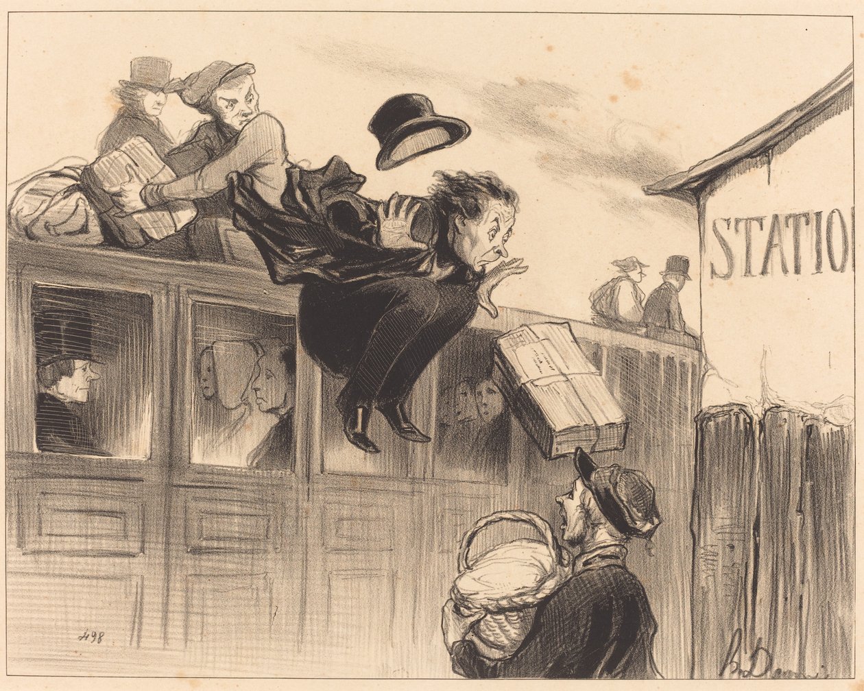 Trzydzieści sekund stacji autorstwa Honoré Daumier