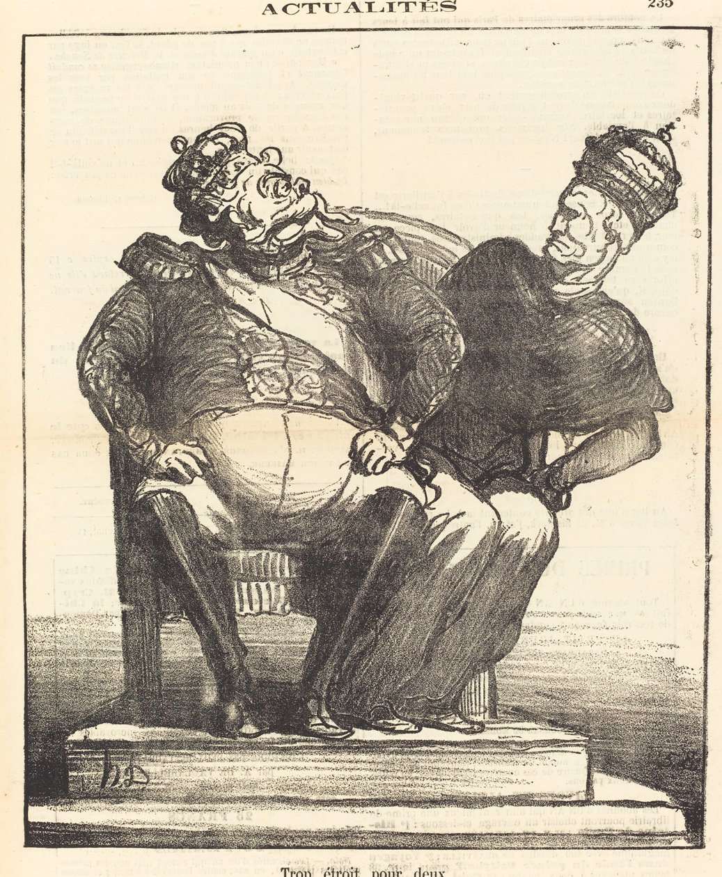 Za wąski dla dwojga autorstwa Honoré Daumier
