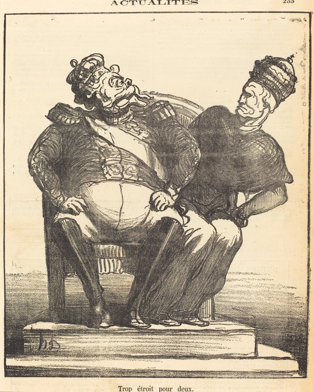 Za wąski dla dwojga autorstwa Honoré Daumier