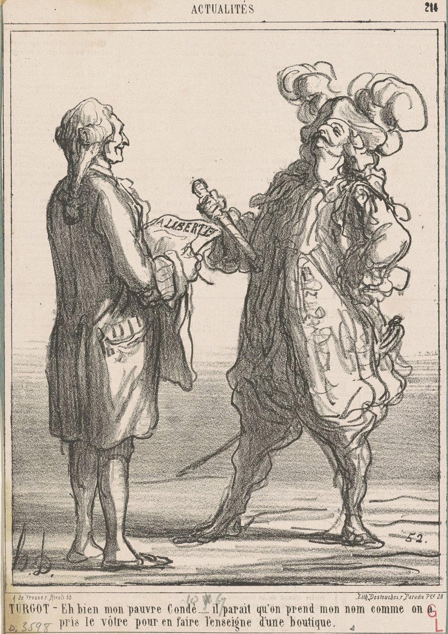 Turgot -- Cóż, mój biedny conde... autorstwa Honoré Daumier