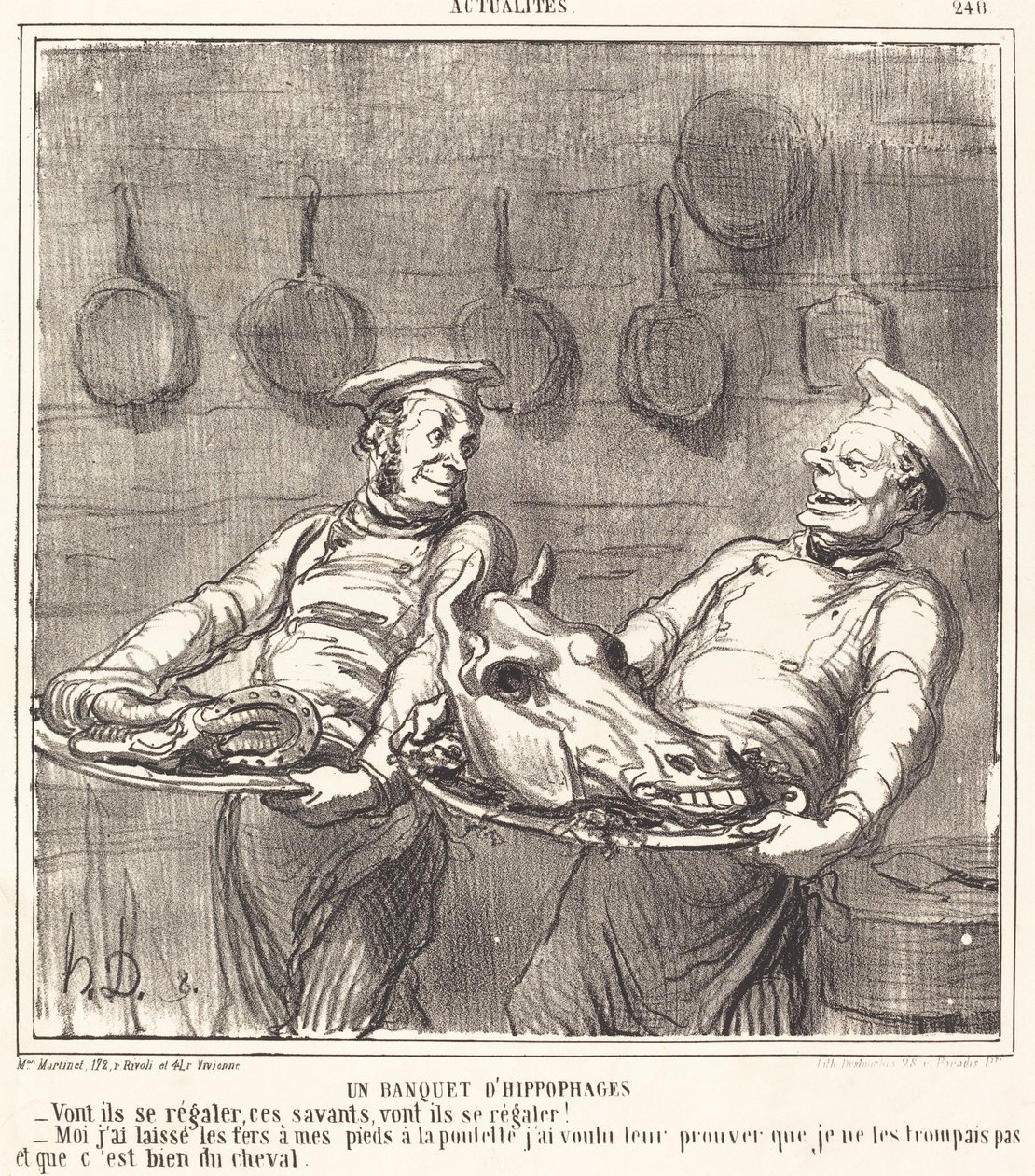 Bankiet koniożerców autorstwa Honoré Daumier