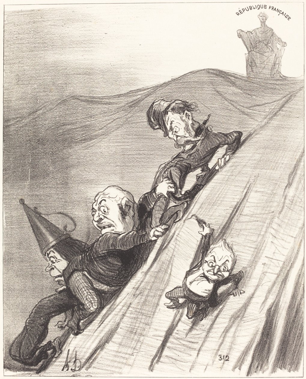 Niebezpieczna ścieżka autorstwa Honoré Daumier