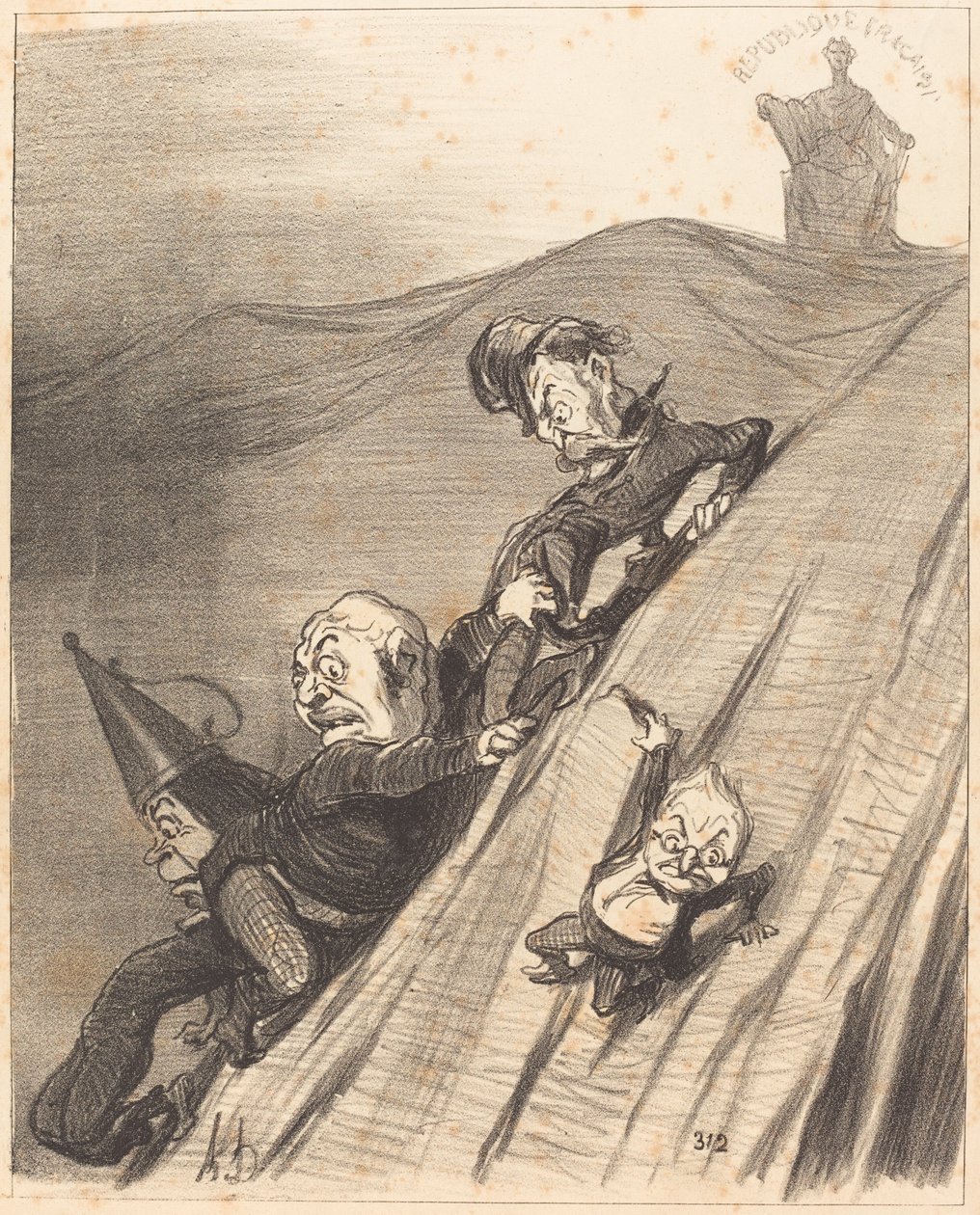 Niebezpieczna ścieżka autorstwa Honoré Daumier