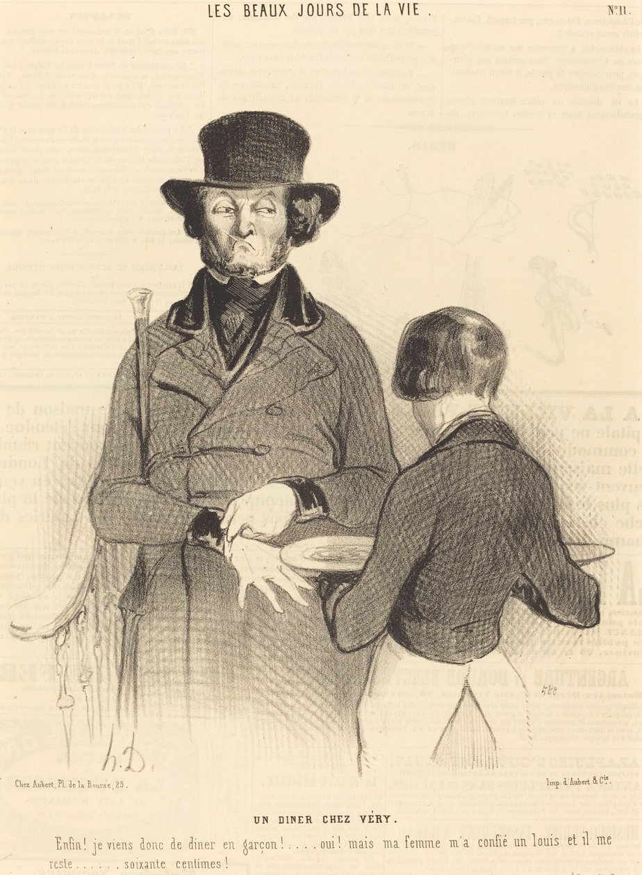 Kolacja w Very autorstwa Honoré Daumier
