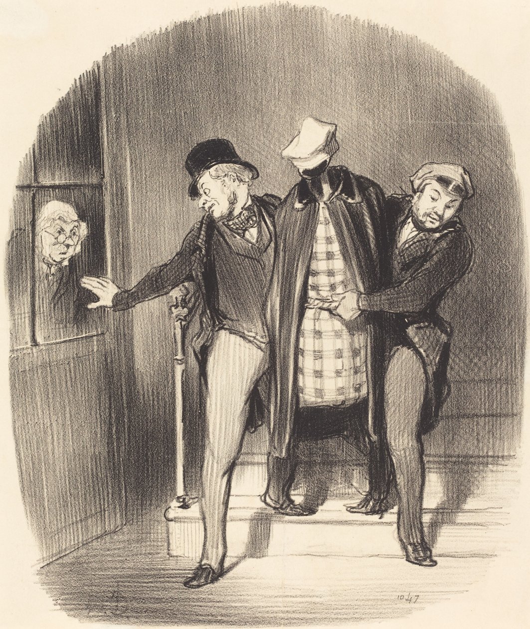 Ruch z ukrycia autorstwa Honoré Daumier