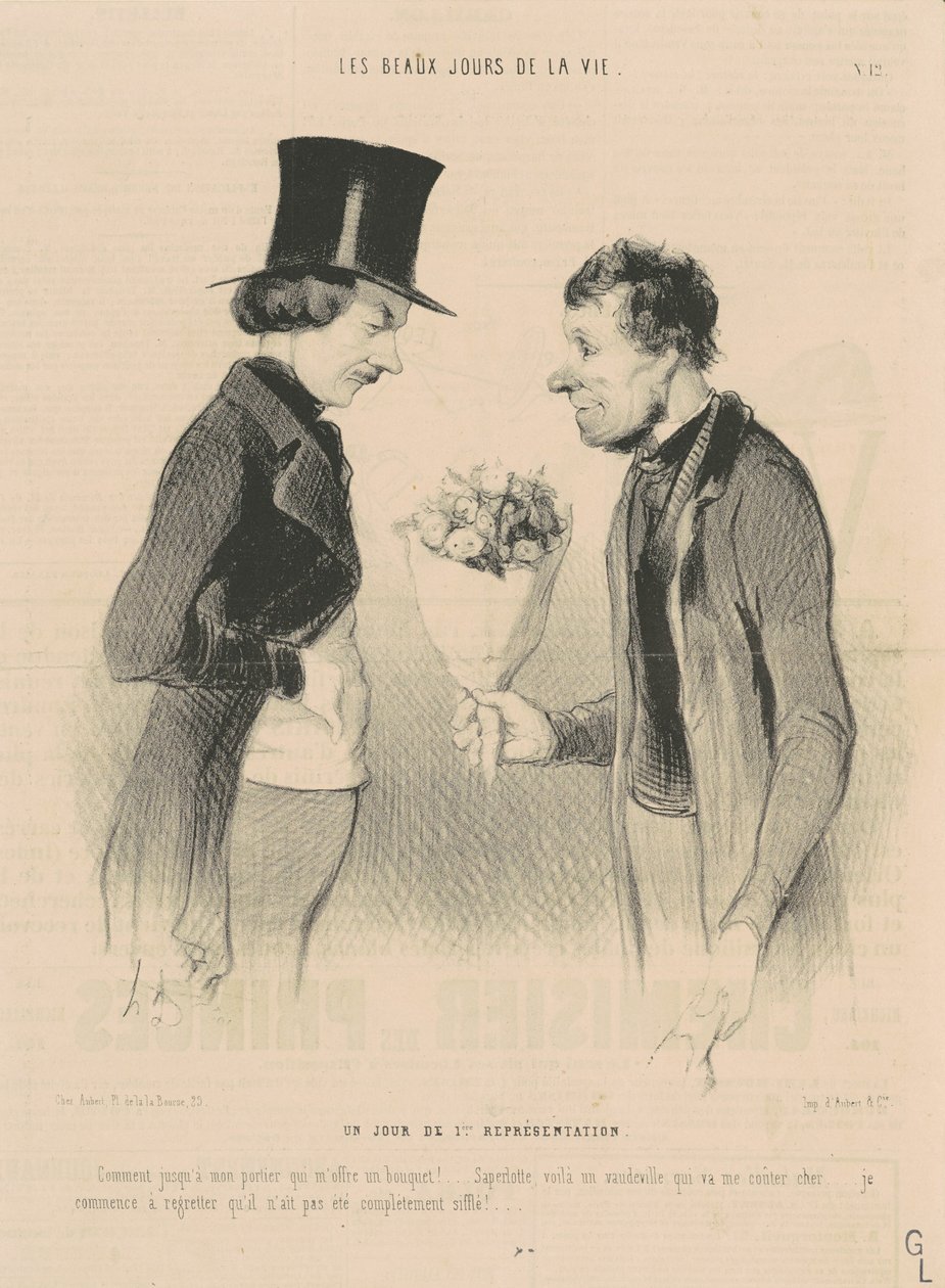 Jeden dzień pierwszego występu autorstwa Honoré Daumier