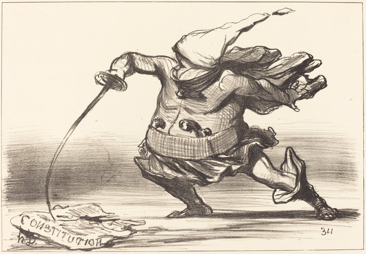 Matamore w... butach... autorstwa Honoré Daumier