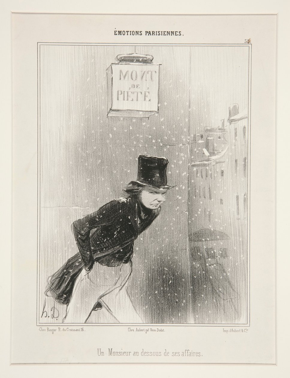 Człowiek na dnie swoich spraw autorstwa Honoré Daumier