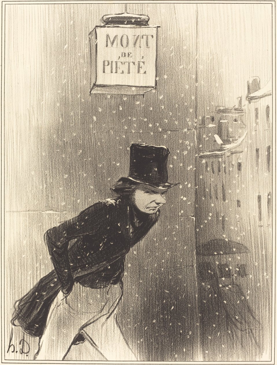 Dżentelmen poniżej swojej firmy autorstwa Honoré Daumier