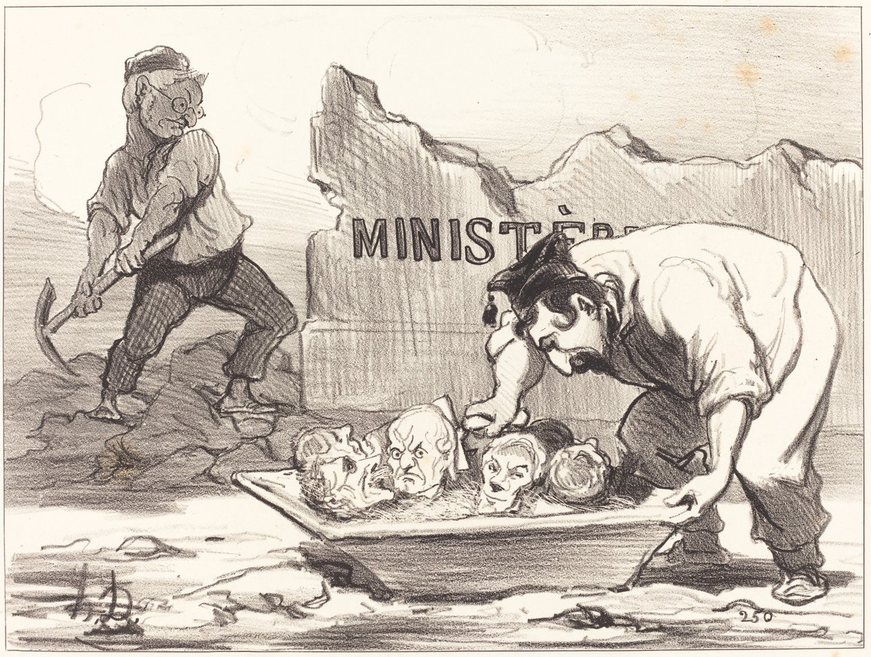 Ponowne tynkowanie autorstwa Honoré Daumier