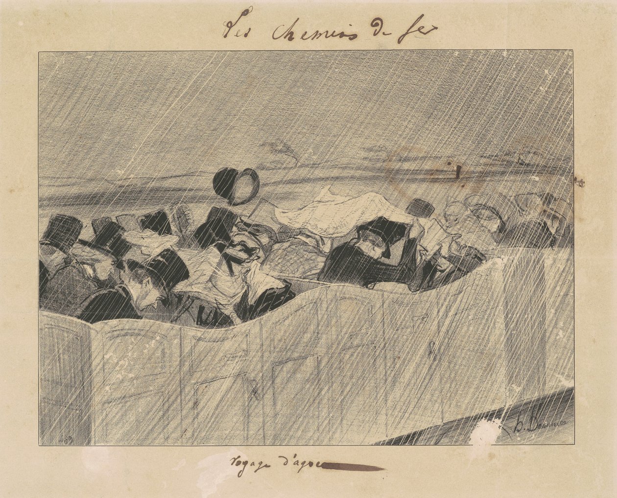 Przyjemna podróż z Paryża do Orleanu autorstwa Honoré Daumier