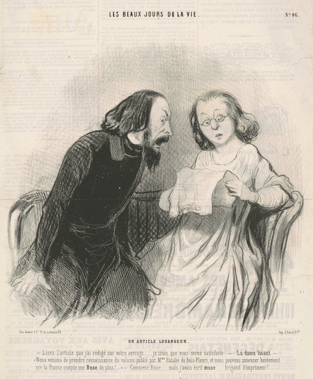 Artykuł pochwalny autorstwa Honoré Daumier