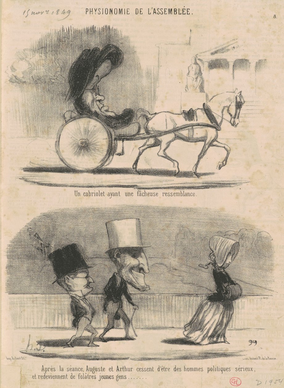 Kabriolet o niefortunnym podobieństwie... autorstwa Honoré Daumier