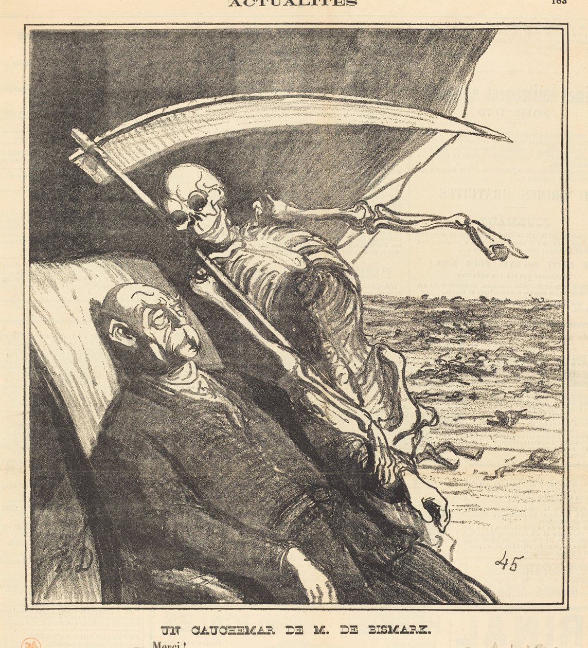 Koszmar pana Bismarcka autorstwa Honoré Daumier