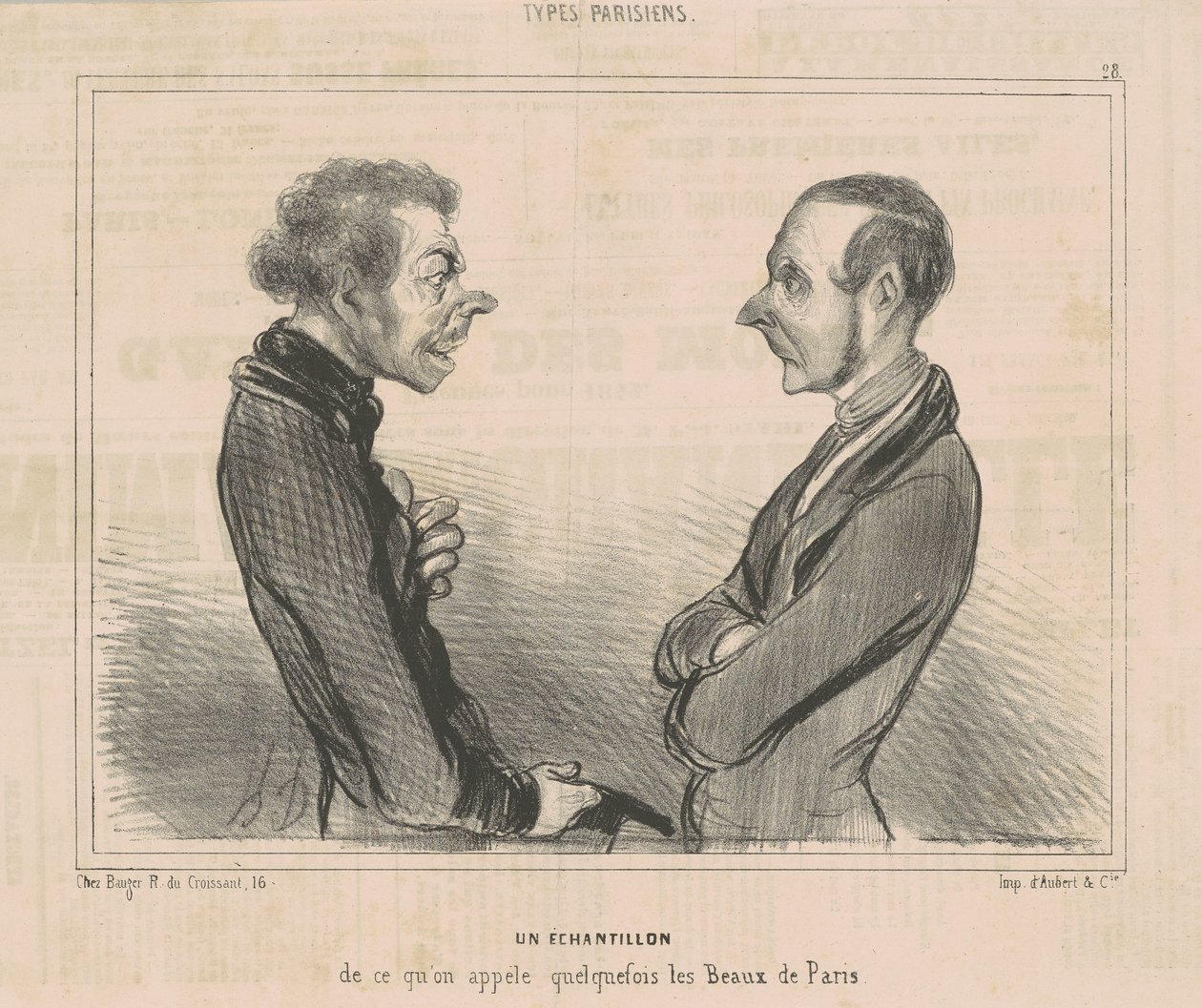 Próbka tego, co nazywamy… les beaux de paris autorstwa Honoré Daumier