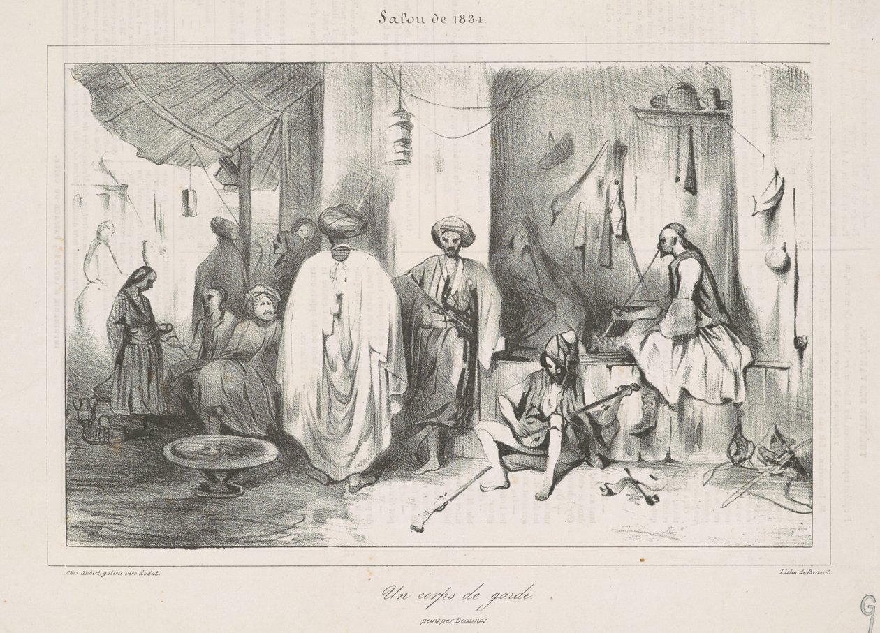 Wartownia namalowana przez Decamps autorstwa Honoré Daumier