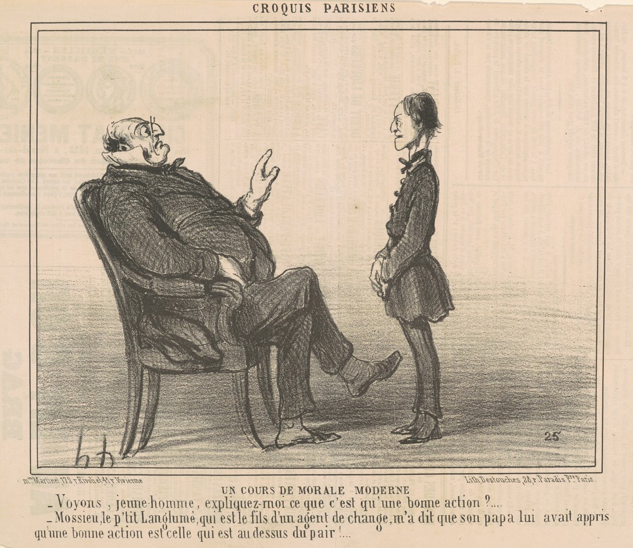 Lekcja współczesnej moralności autorstwa Honoré Daumier