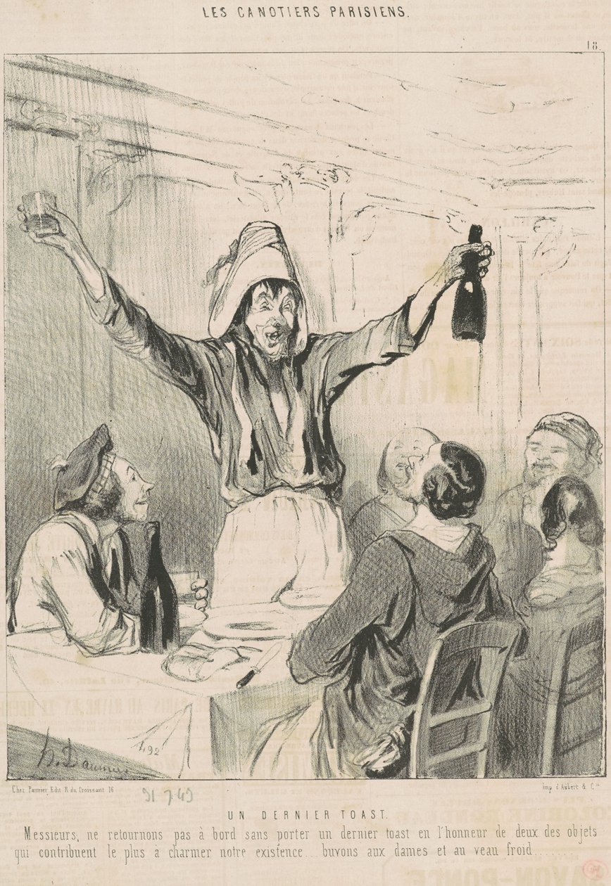 Ostatni toast autorstwa Honoré Daumier
