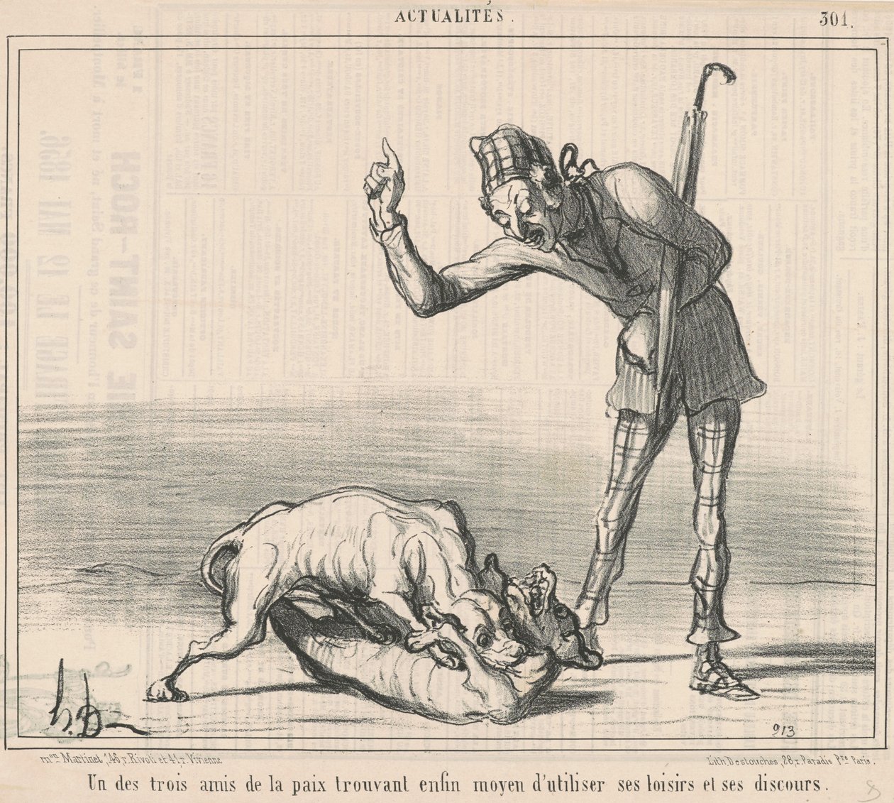 Jeden z Trzech Przyjaciół Pokoju... autorstwa Honoré Daumier