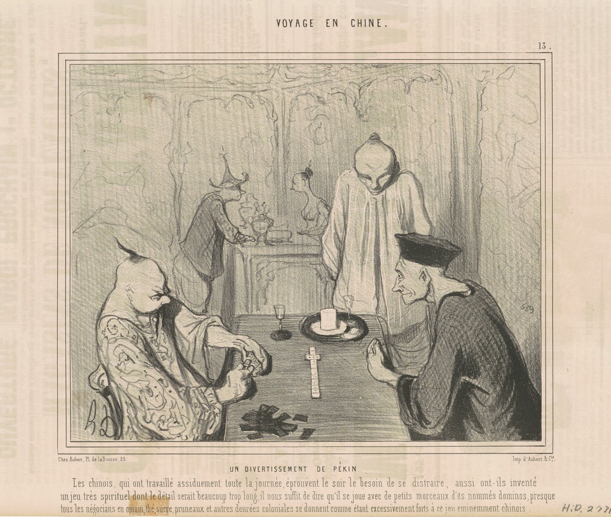 pekińska rozrywka autorstwa Honoré Daumier