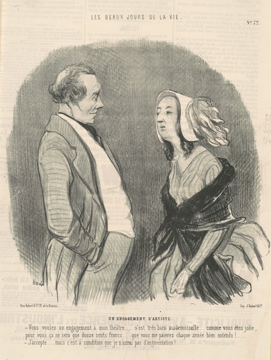 Zaangażowanie artysty autorstwa Honoré Daumier