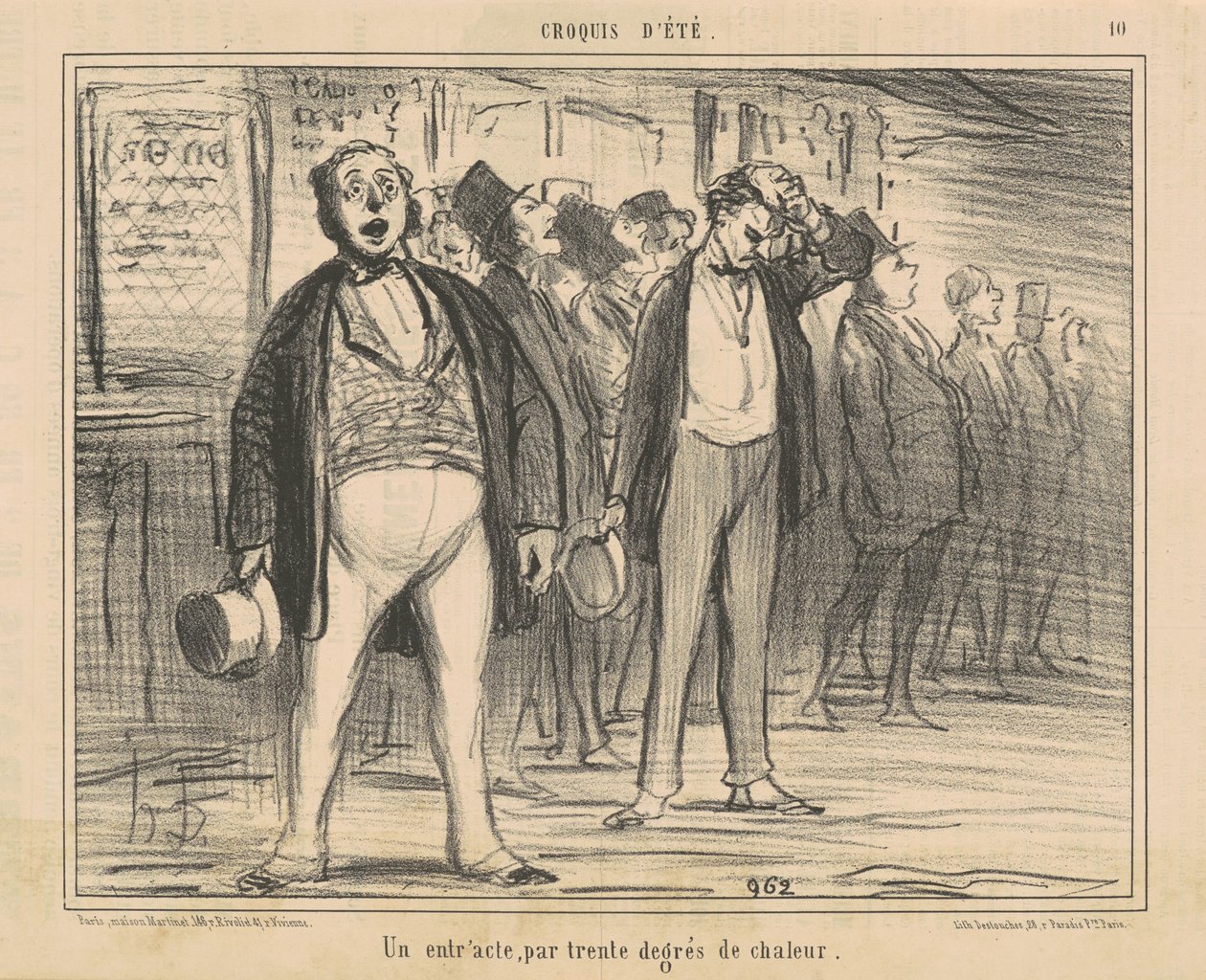 Przerwa w trzydziestostopniowym upale autorstwa Honoré Daumier