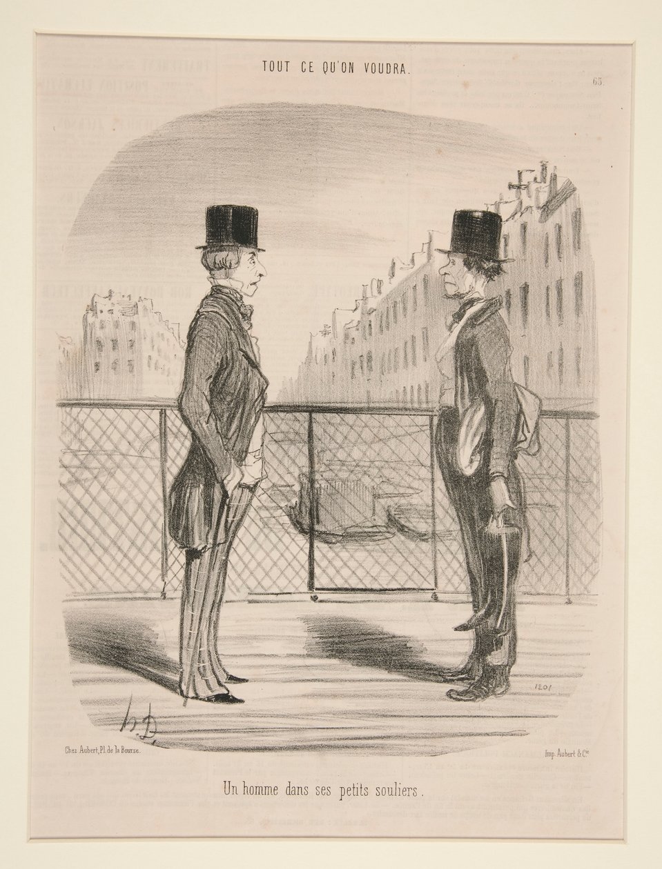 Mężczyzna w swoich bucikach, z Tout Ce Qu autorstwa Honoré Daumier