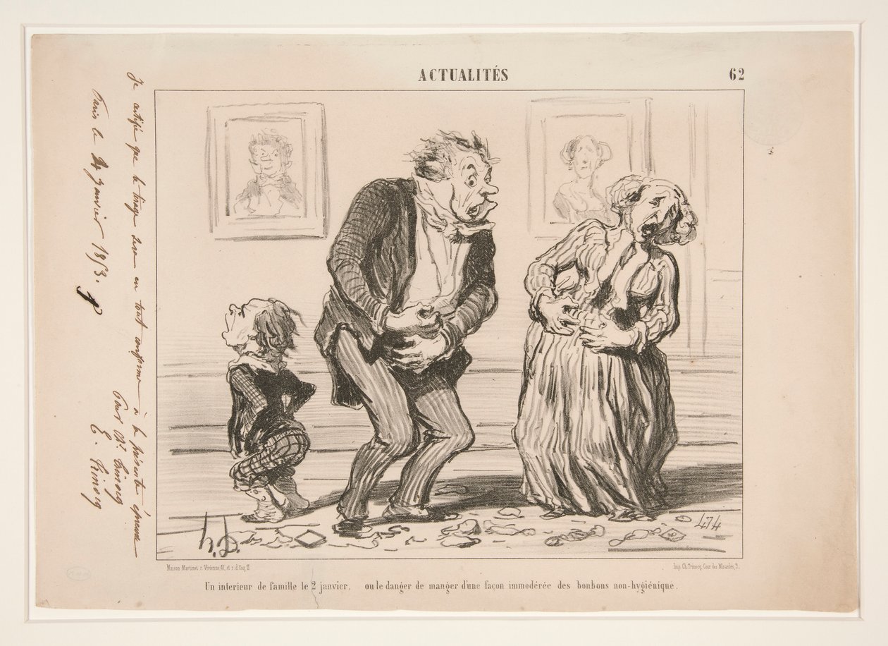 Rodzinne wnętrze 2 stycznia autorstwa Honoré Daumier