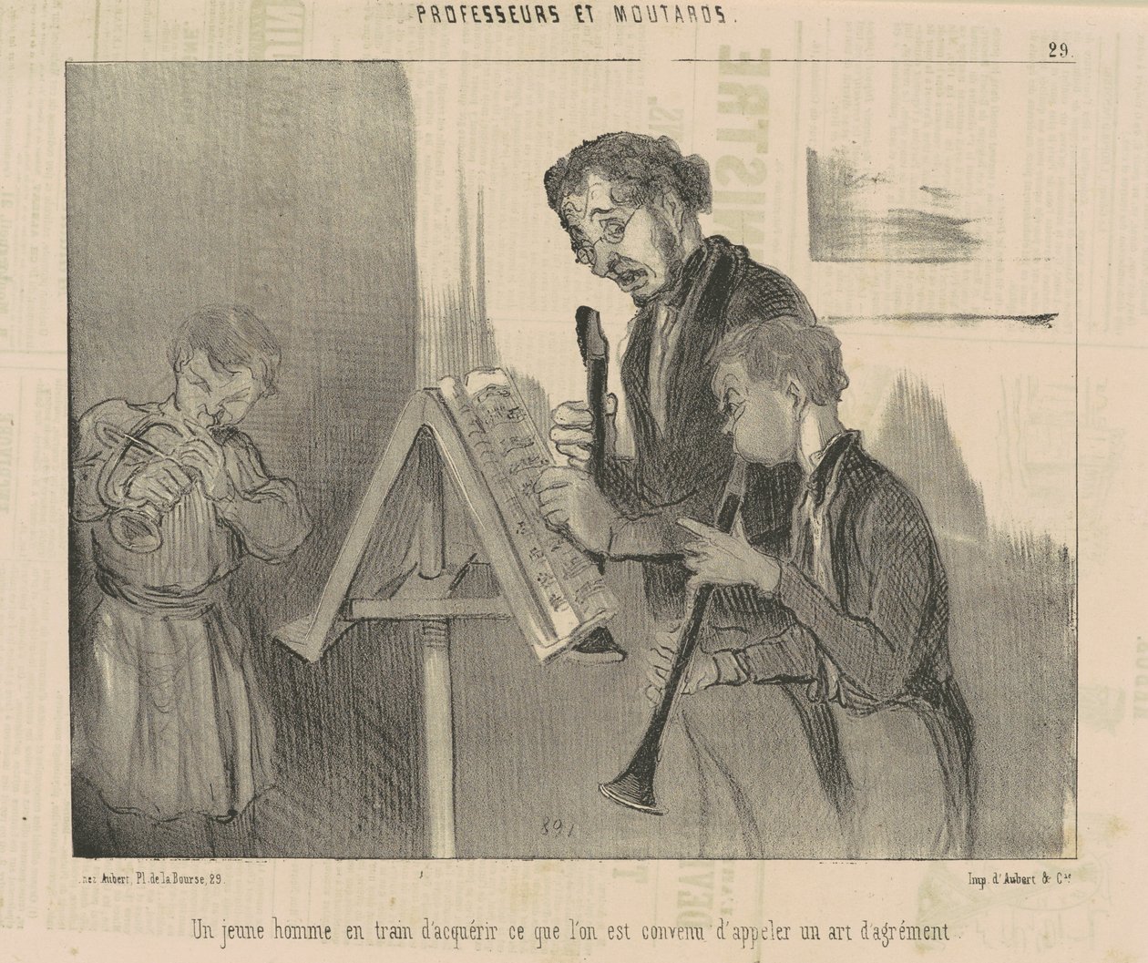 Młody człowiek w trakcie nabywania... sztuki przyjemności autorstwa Honoré Daumier