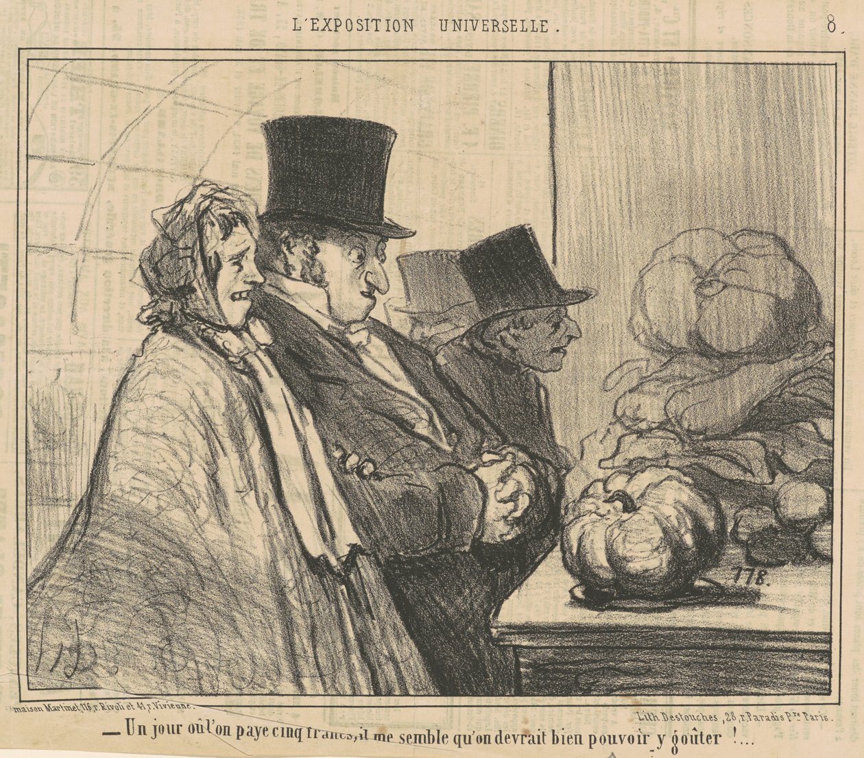 Dzień, w którym zapłacisz pięć franków autorstwa Honoré Daumier