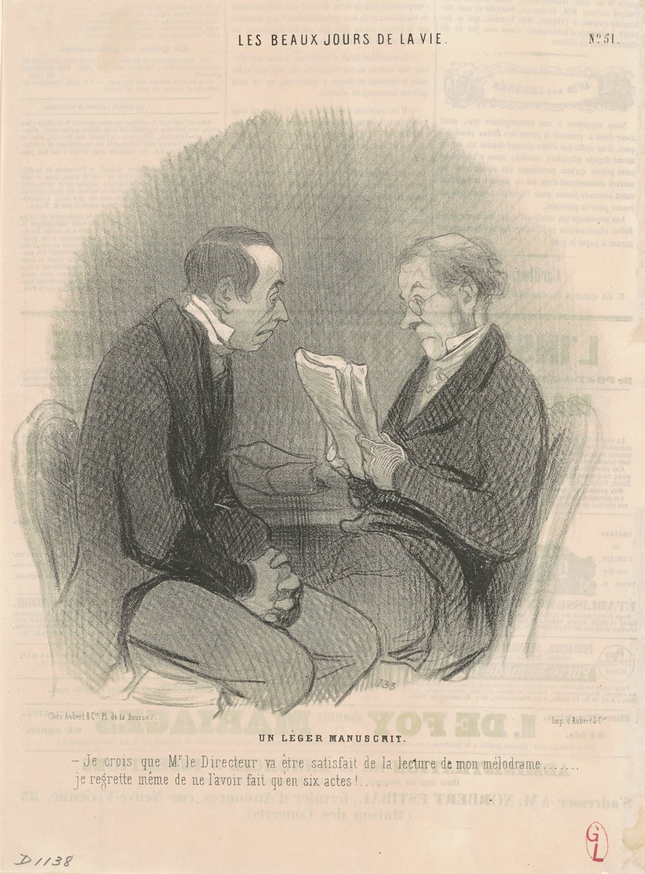 Lekki rękopis autorstwa Honoré Daumier