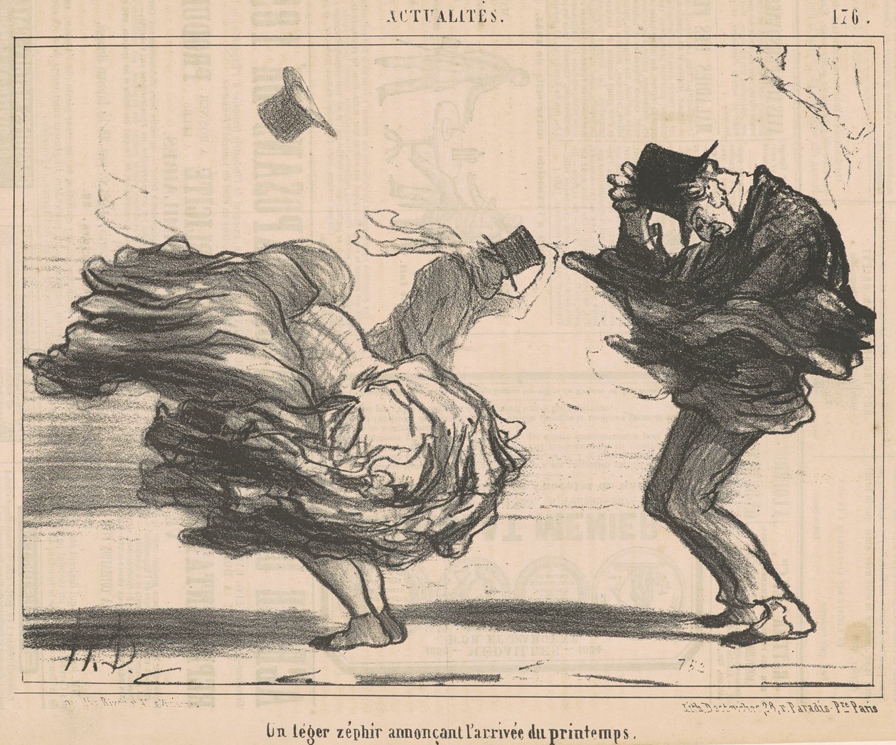 Lekki zefir zapowiadający nadejście wiosny autorstwa Honoré Daumier
