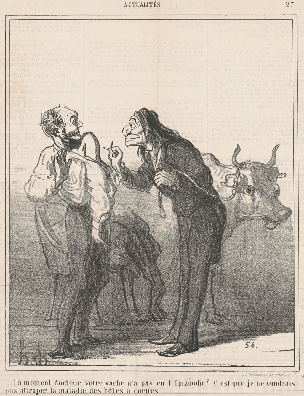 Czekaj... twoja krowa nie miała epizoodii? ... autorstwa Honoré Daumier