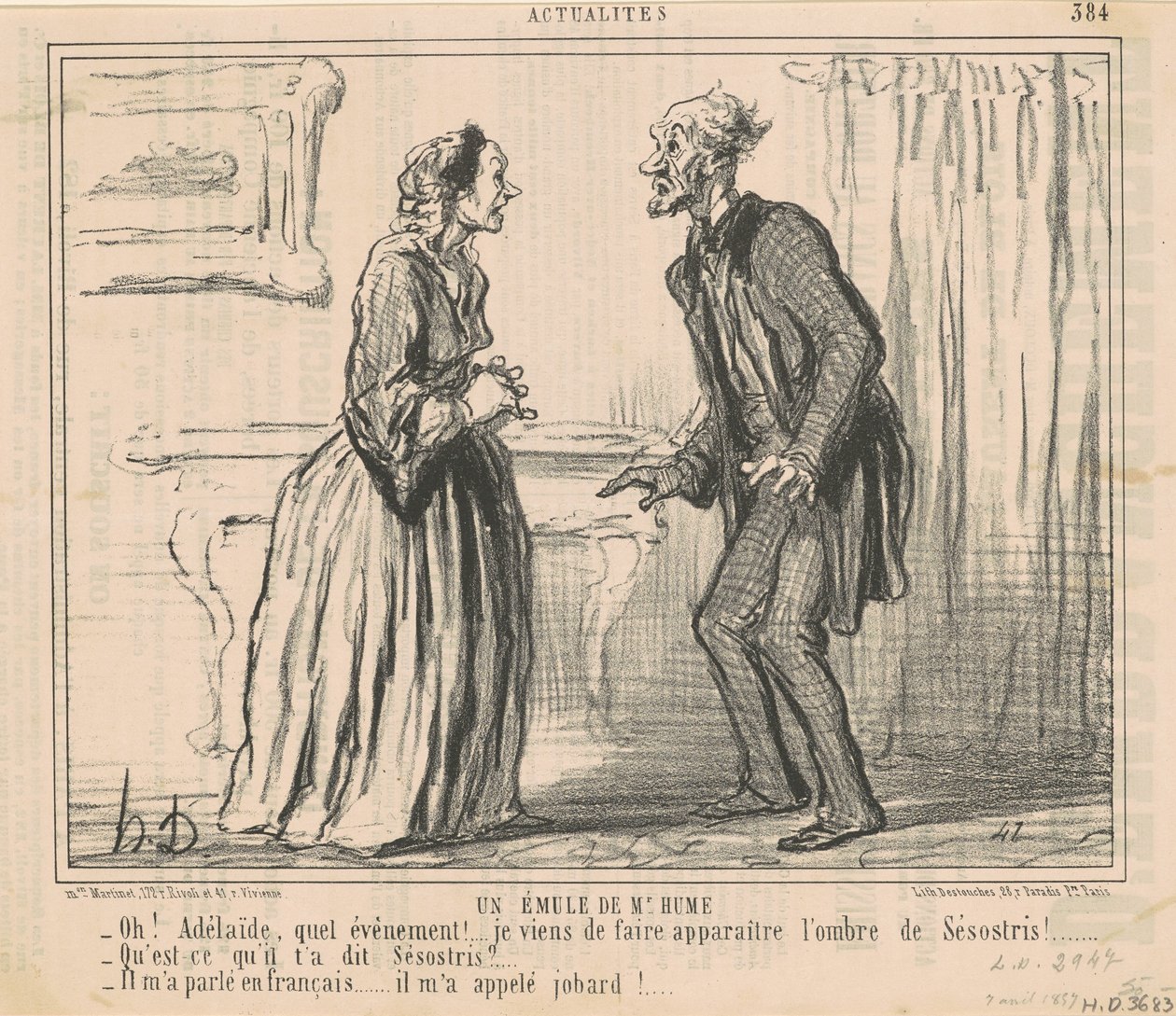 Zwolennik pana Hume autorstwa Honoré Daumier
