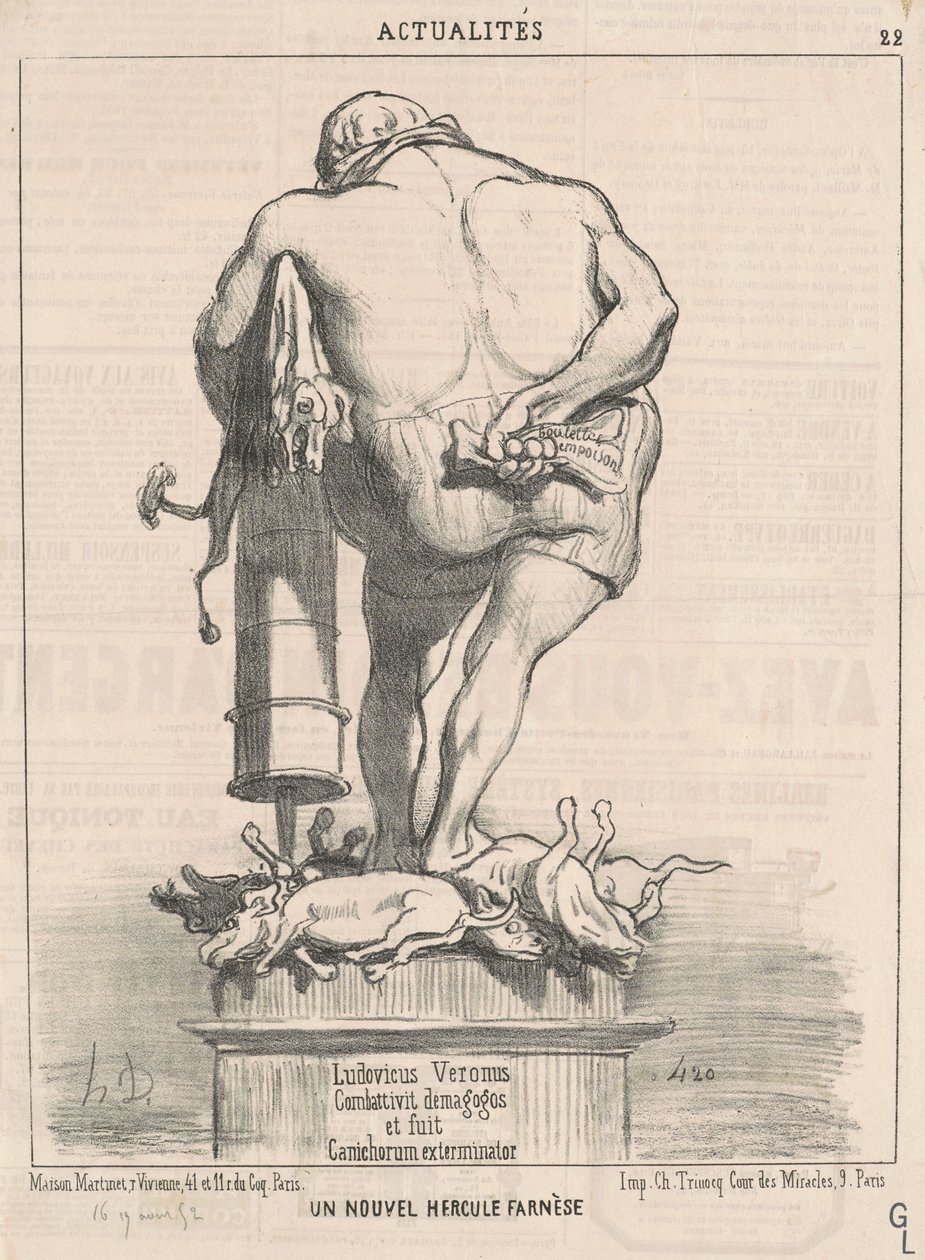 Nowy Herkules Farnese autorstwa Honoré Daumier