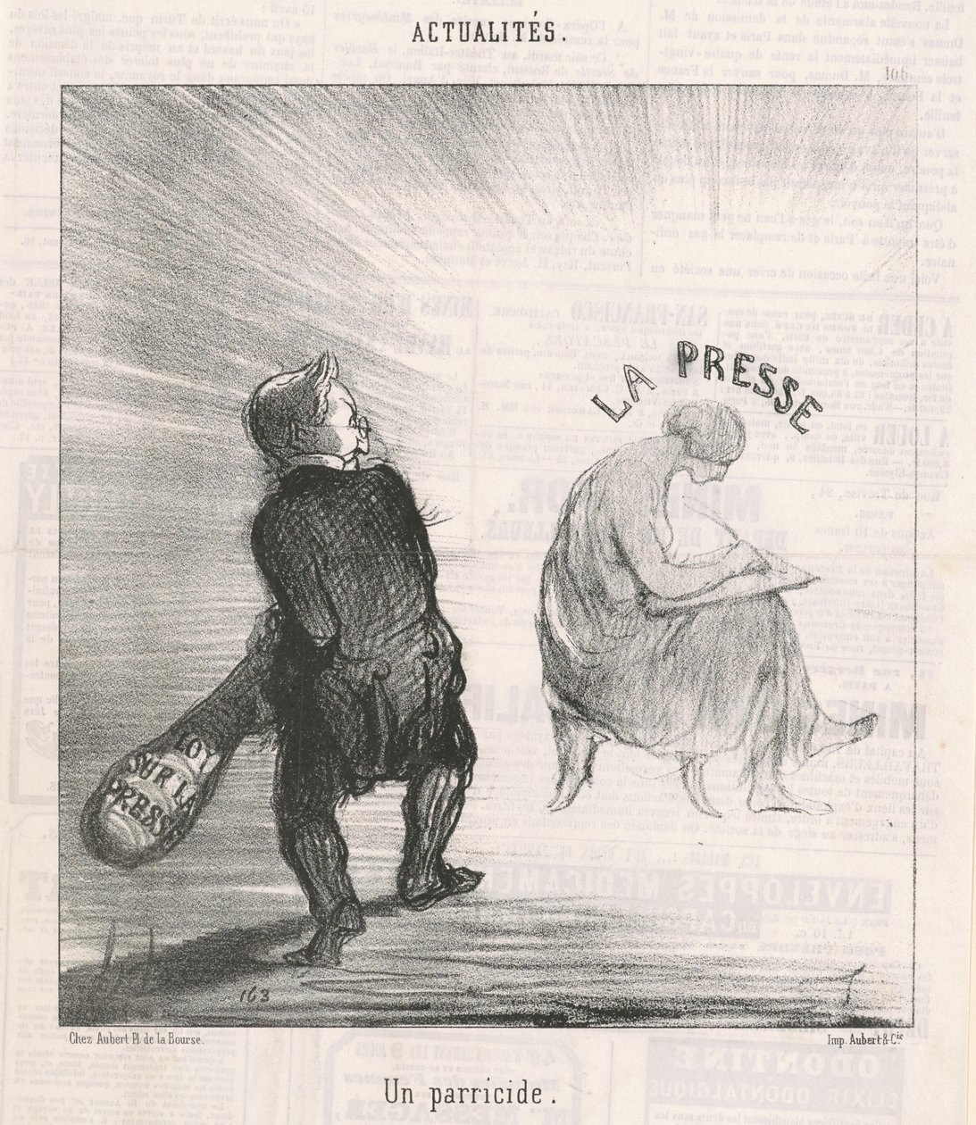 ojcobójca autorstwa Honoré Daumier