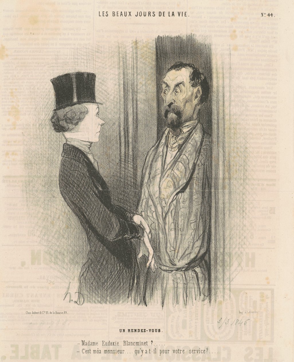 spotkanie autorstwa Honoré Daumier
