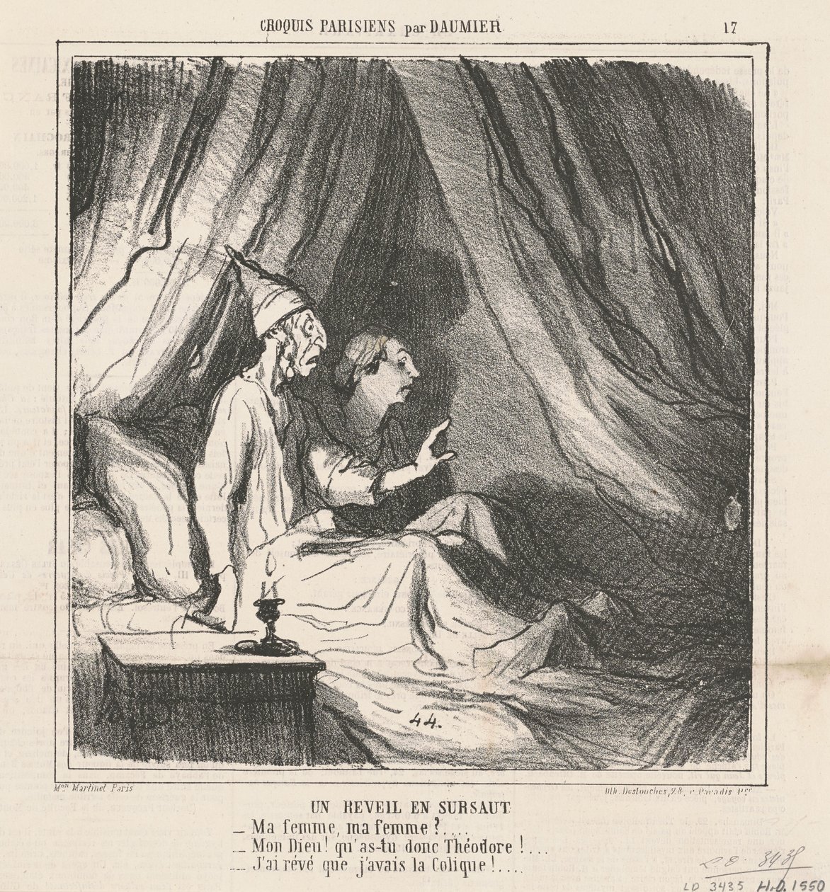 Nagłe przebudzenie autorstwa Honoré Daumier