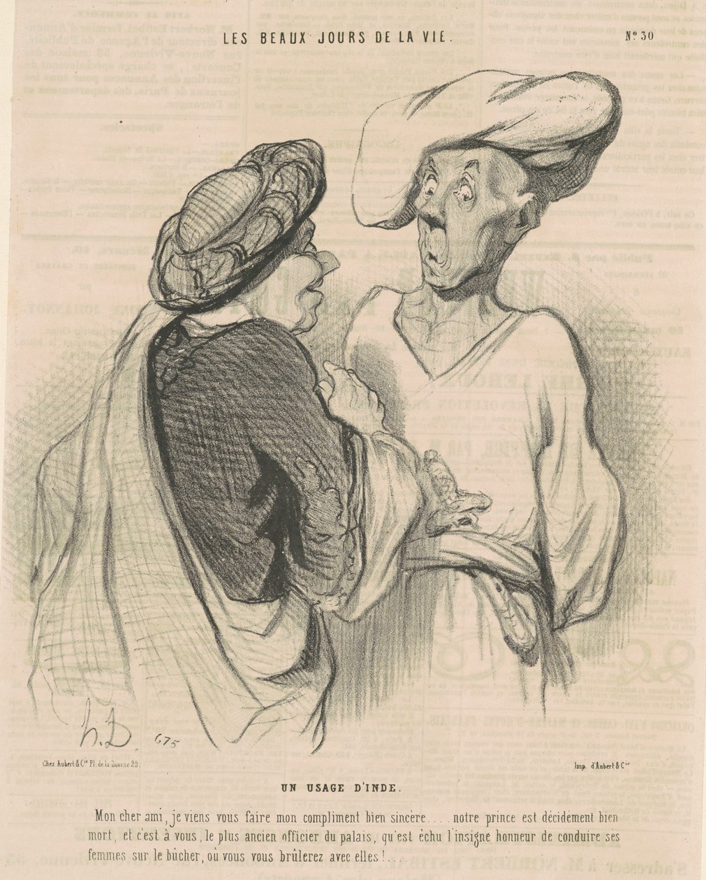 Zwyczaj z Indii autorstwa Honoré Daumier